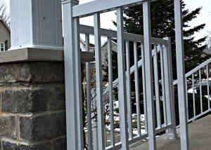 rampe et colonne aluminium blanc