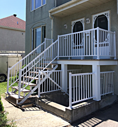 Entrée - rampes aluminium blanc