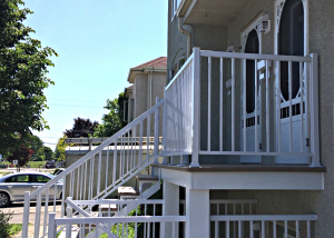 Entrée - rampes aluminium blanc