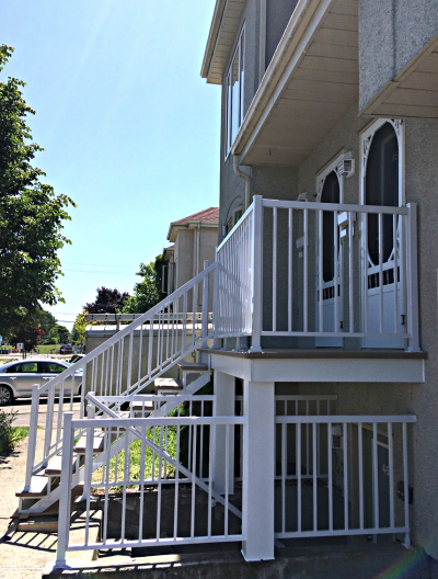 Entrée - rampes aluminium blanc