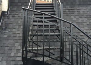 Black welded stairs
